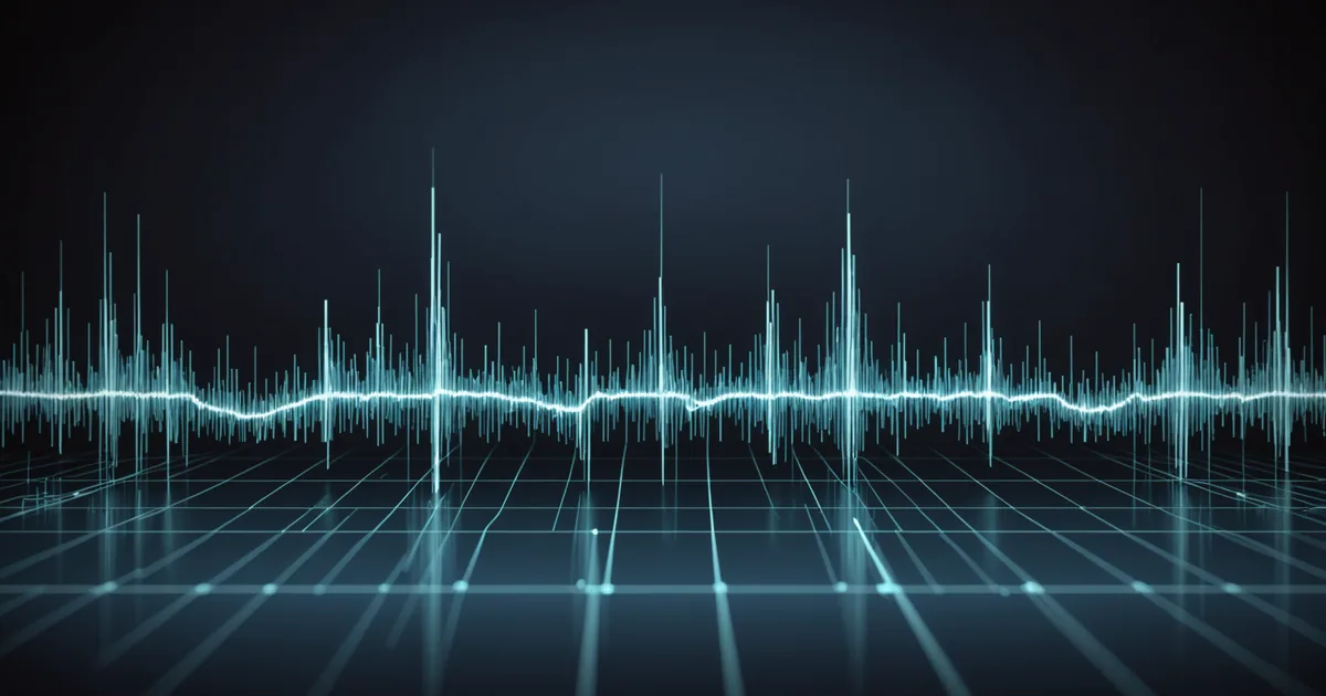 Audio waveform visualization showing pitch and energy variations in speech